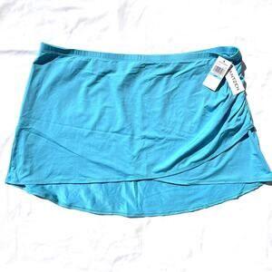 Jantzen Womens 20W Blue Teal Turquoise Swim Skirt